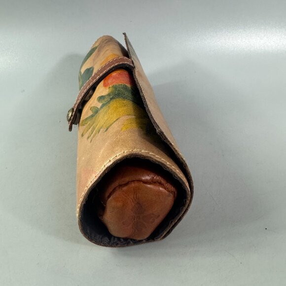 Rare Patricia Nash Leather Roll-Over Closre Cosmetic Organizer - Picture 5 of 14